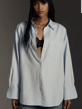 Maeve Bennet Button Down Blue Xxs Oxford